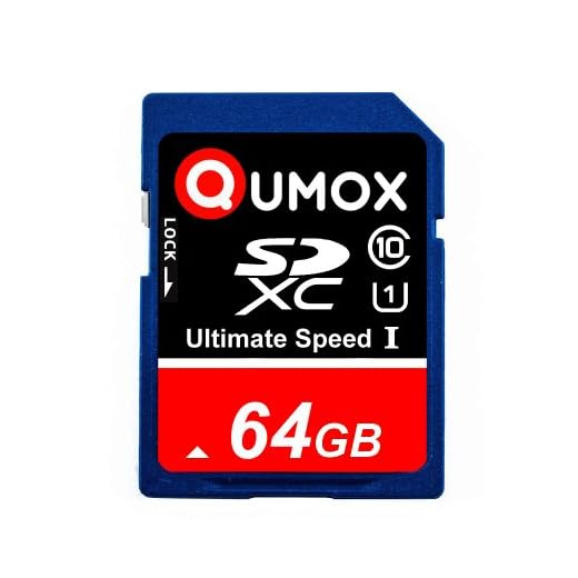 QUMOX Scheda di Memoria SDXC 64GB UHS-I Classe 10 – Fino a 80MB/s Lettura, 40MB/s Scrittura – Scheda SD ad Alta Velocità per Fotocamere Reflex, Video, Gaming, Dash Cam e Registrazione 4K Full HD