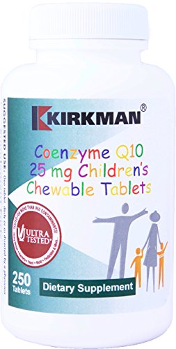 Kirkman Coenzyme Q10 25 mg Children's Chewable Tablets || 250 Tablets || CoQ10