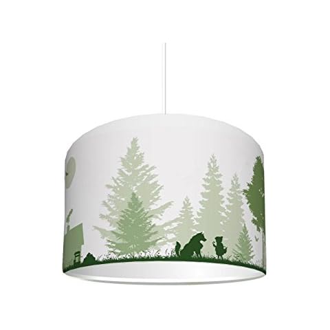 Kinderzimmer Lampenschirm"Märchenwelt" KL59 | kinderleicht eine grüne Märchen-Lampe erstellen | als Steh- oder Hängeleuchte/Deckenlampe | perfekt für Jungen und Mädchen Cover