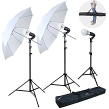 LINCO Lincostore Photography Photo Portrait Studio LED 2400 Lumens Umbrella Continuous Lighting Kit AM214