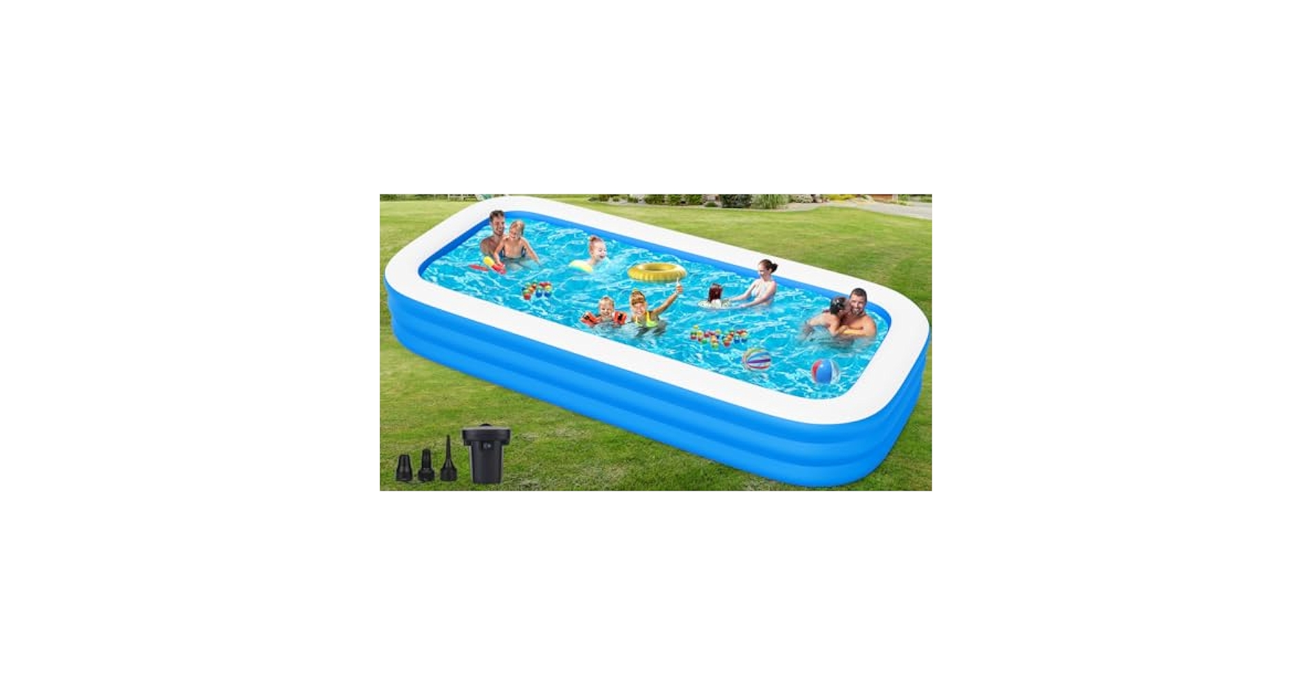 【匿名配送】Swimming Pool Thicken PVC Rectangular Inflatable Swimming Pool for Summer