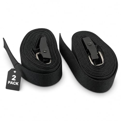Mounti Trail Camera and Smartphone Tree Mounting Tie Down Strap Kit 1 x 6.6 ft Weather UV Resistant PET Fiber Better Than Nylon Easy Release Metal Buckle Black 2 Pieces