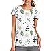 Little Panda - Camiseta de manga corta para mujer, diseño de marioneta de algodón, poliéster, Blanco, XX-Large