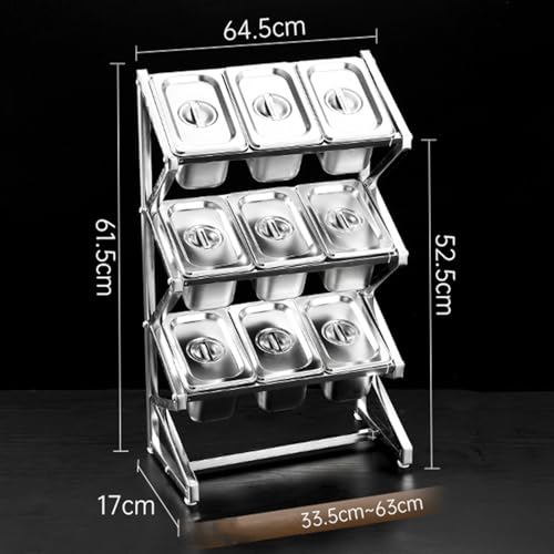 Estante de almacenamiento de cocina expandible, organizador versátil para encimera para dispensar especias y alimentos, ideal para bufés de cocina y soluciones de almacenamiento