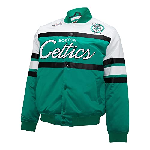 Mitchell & Ness M&N Heavyweight Satin Veste - Script Boston Celtics
