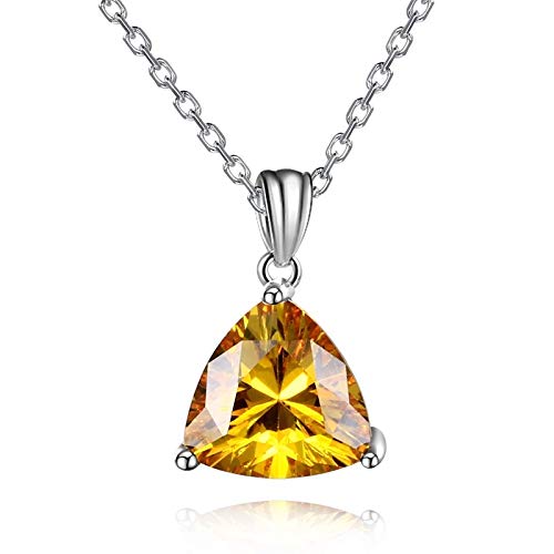 Collier pendentif triangle jaune S925 pour sublimer vos soirées et mariages