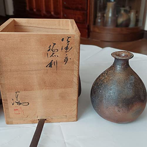 Bizen Ware Tokuri Isesaki Mansaku *Wooden Box is not Included for Overseas Shipping*
