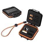 K&F CONCEPT 12 Slots Slim Memory Card Case, Water-Resistant SD Card Holder, Anti-Shock Storage Box for 4 SD SDXC SDHC Cards and 8 Micro SD SDXC SDHC TF Cards