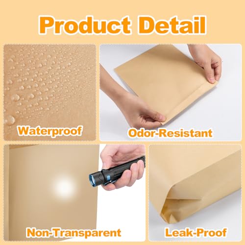 Image of 500 Pcs Waxed Sanitary Napkin Disposal Bags - Feminine Hygiene Liner Paper Bags 7.5'' x 10'' x 3.5'' Wax Lined for Bathroom, Commercial, Personal Restroom, Janitorial Dispenser