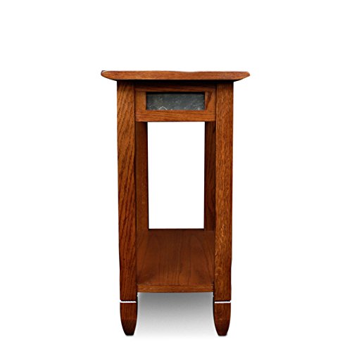 Image of Leick Home Sibley End Table, 12 inch, Rustic Oak
