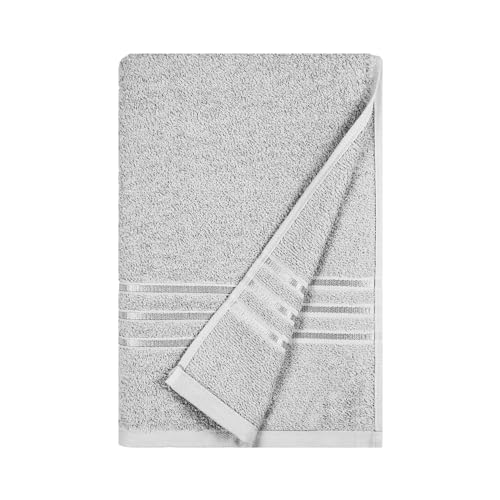 Image of MYTRIDENT Bath Towel for Men /Women | Comfort Living | Quick Drying | Travel Friendly | 1 Piece Large Size | 100% Cotton 400 GSM | 70 x 140 cm - Ice Grey