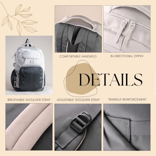Image of Laptop Backpack for Men & Women 15.6 Inch, Water Resistant Travel Backpack with Multiple Compartments, College School Bag, Office Work Bag, Stylish Casual Daypack for Students