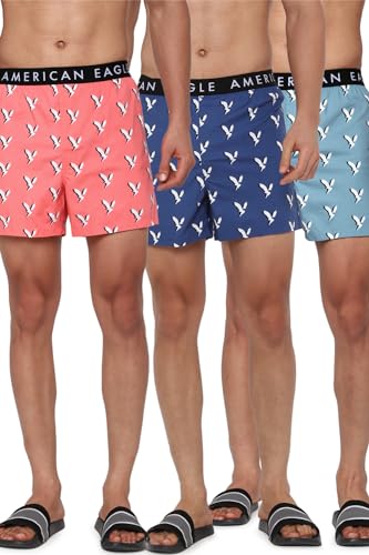 Image of American Eagle Men's Cotton Blend Boxer Regular Solid Casual Shorts