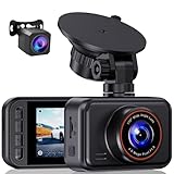 E-YEEGER Dash Cam Front and Rear, 2.5K Dual Dash Camera for Cars, 2560P Mini Car Camera, 2 inch IPS Screen, WDR Night Vision, 24 Hours Parking Monitor, G-Sensor, Support 256 GB Max