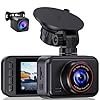 E-YEEGER Dash Cam Front and Rear, 2.5K Dual Dash Camera for Cars, 2560P Mini Car Camera, 2 inch IPS Screen, WDR Night Vision, 24 Hours Parking Monitor, G-Sensor, Support 256 GB Max