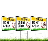 Set of 3 Decorative Sign Thank You with Metal Stakes - 12x8 Inch Plastics Garden Signs Outdoor or Indoor for Lawn Yard - Neighborhood Street Caution Yard Signs - Garden Markers for Outside Lawn