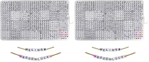 Image of MELIUS Acrylic Square Letter Beads, 1120Pcs 6x6mm in Alphabetical Order A-Z with Numbers Colorful Hearts Cube Beads for Jewelry Making, DIY Necklaces, Key Chains, Bracelets (Pack of 2)