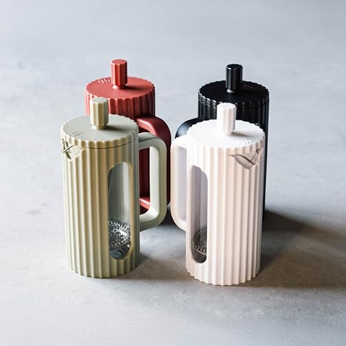Café Olé Ciao 8 Cup Cafetière, Stainless Steel Gauze, French Press, Black - Image 4