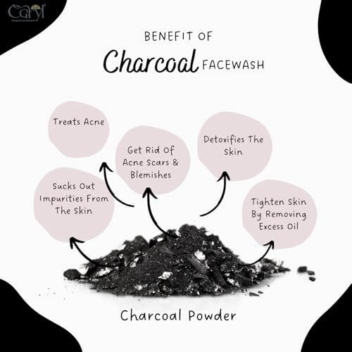 Image of Caryl Cream Base Charcoal Face Wash | Winter Special Deep Cleanser for Oil & Dirt Removal | Skin Purifying Face Wash Fresh & Glow Combo | Suitable for All Skin Types Men and Women