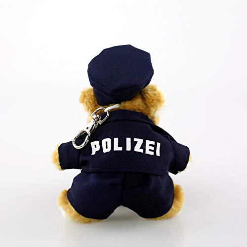 Polizei Teddy Anhänger mit achteckiger Mütze – Bild 3