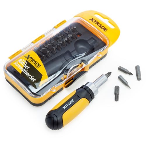 XTrade X0900077 38 Piece Ratchet Screwdriver Set Assorted S2 Screwdriver Bits & Accessories with Comfortable Handle - Image 3