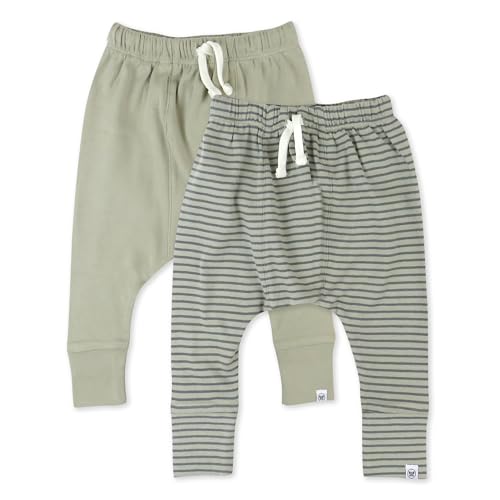 Image of Multipack Honest Pants Joggers Pull on 100% Organic Cotton for Infant Baby and Toddler, Boys, Girls, Unisex