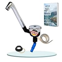 Comet Wasserhahn NOVO 12v für Wohnmobil - Mit 10 mm Anschluss (kalt), Schwarz/Chrom, Kompakter Camping Wasserhahn Mit Pumpe geeignet, Ideal Für Waschbecken Wohnmobil, wasserhahn wohnmobil