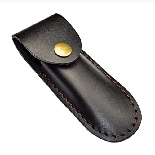 Black Leather Corkscrew Holster Waiters/Server Belt Sheath Case Holder
