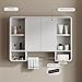 Mobile Storage Rack Freestanding Display Rack Tool Pegboard Garage,LED Bathroom Medicine Cabinet with Mirror Shelves Towel Rack and Time Display Wall Mounted Storage Cabinet (90cm/35.4in)