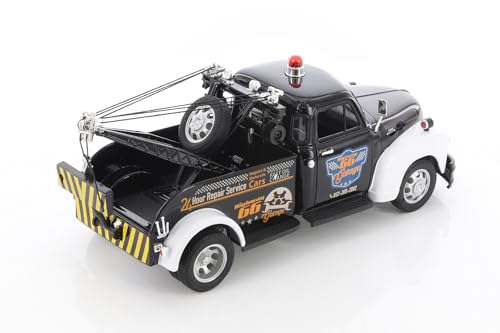 Modelo a escala 1/24 Chevy Tow Truck 1953 Negro miniatura 4