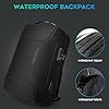 BanGe Sac à dos antivol avec port de charge USB, sac à dos d'affaires léger pour homme et femme, Noir (mise à niveau)., Medium, Ordinateur portable #4