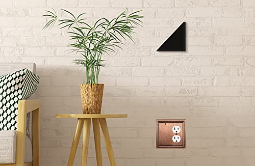 Image of Henne Bery Sunken Pearls Heavy Duty Decorative Wall Plate Switch Plate Outlet Cover (Blank /Duplex, Antique Copper)