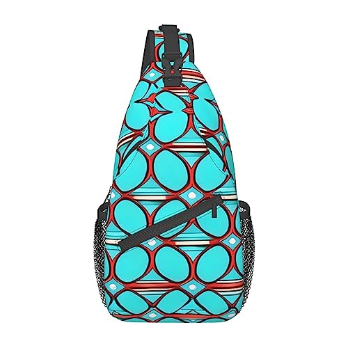 Sac à dos à bandoulière turquoise contre le vol en voyage, sac de poitrine sécurisé noir mixte