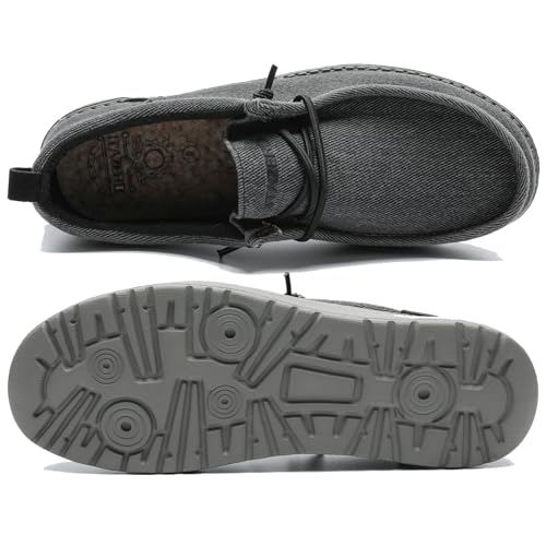 Image of Mens Wide Shoes Casual Slip On Shoes for Men - Men Loafers Wide Comfortable Boat Shoes with Arch Support