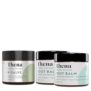Thena Intense Hemorrhoid Treatment and 2 Pack of Athletes Foot Repair Balm Bundle