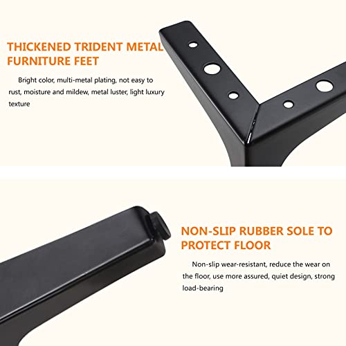 Weichen 7 Inch Metal Furniture Legs, Modern Triangle Legs For Furniture Set Of 4 Couch Legs Diy Table Legs Replacement Legs For Cabinet Sofa Cupboard Chair Ottoman Dresser(Black) #TOP3