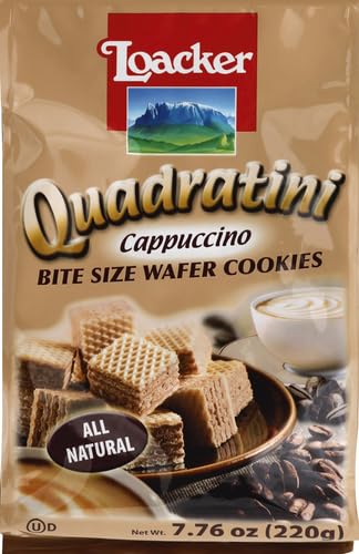 Image of Loacker Quadratini Cappuccino Wafer Cookies (220g) (Pack of 4)