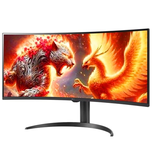 Image of LG 34 inch WQHD (3440x1440) Curved Smart Monitor, 100Hz, HDR10, 99% sRGB, webOS 23, Screen Share, AirPlay 2, Flicker free, Includes Wireless Screen Mirroring, HDMI, USB-A,Bluetooth, Tilt /Height Adjustment