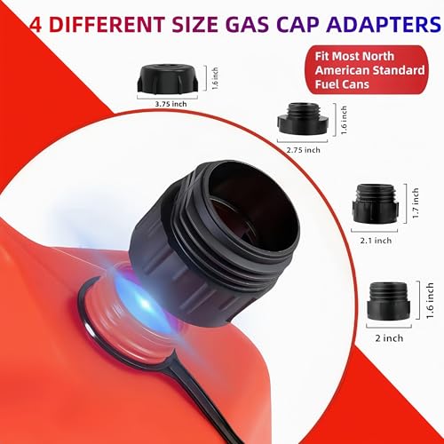 Fuel Transfer Pump with Auto Stop Sensor Overfill Protection,Gas Can Pump,3.2 GPM Portable Automatic Fuel Transfer Pump, Kit With 4 Tank Adapter, Portable Gas Pump for Oil(Not Included 18650 Battery)