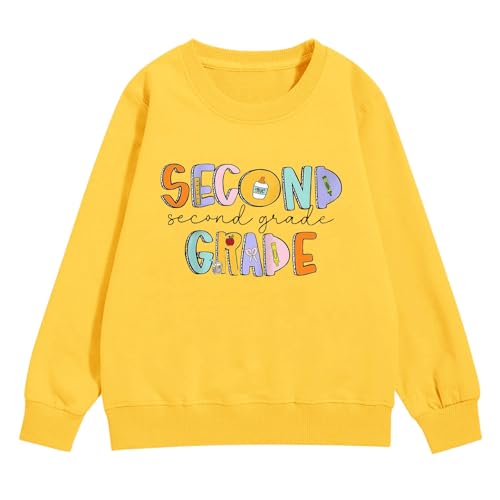 Girls Sweatshirt Back to School Outfits Oversized Long Sleeve Crewneck Loose Pullover Childrens First Day of School Tops2