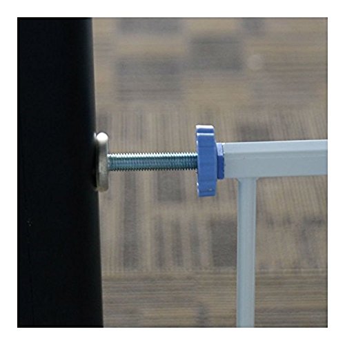 BLUE Baby Safety Gate Door Walk Through Child Toddler Pet Metal Easy Locking System