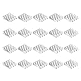 uxcell 14x14x4mm Silver Tone Self Adhesive Aluminum Heatsink Electronics Cooler for IC, MOS 20 Pcs