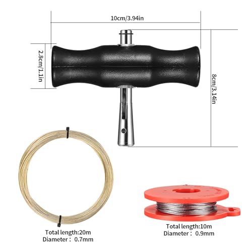 5 Windschutzscheibe Removal Tools, Schneidedraht mit Griff: 2 Auto Windschutzscheiben Entfernungswerkzeug, 3 Rollen Draht, Auto Fenster Entfernung Werkzeug, Schneidedraht Windschutzscheibe Werkzeug