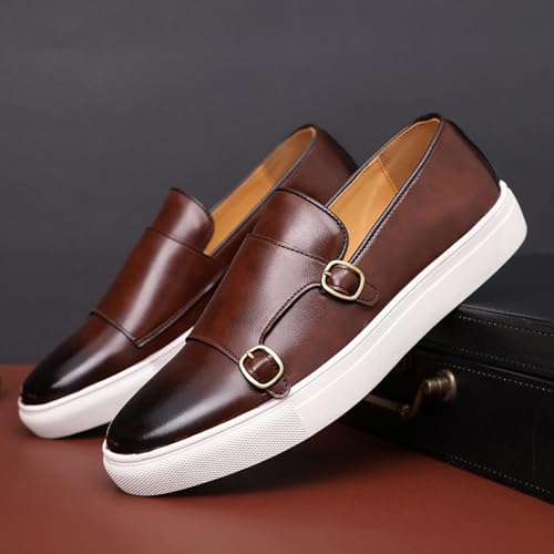 Men's Casual Oxford Shoes Monk Strap Dress Shoes Comfortable Fashion Sneakers Loafer Shoes2