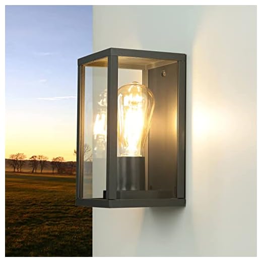 Easylight Utomhuslampa antracit IP44 väderbeständig vintage design vägglampa hus gård balkong KASSEL