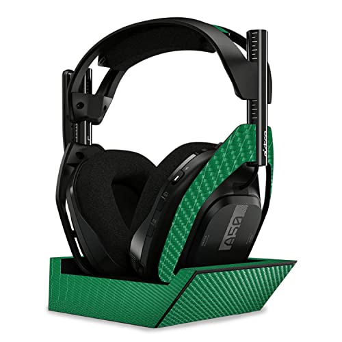 Image of MightySkins Carbon Fiber Skin Compatible with Astro A50 Wireless Headphones + Base Station (Gen 4) - Alligator | Protective, Durable Textured Carbon Fiber Finish | Easy to Apply | Made in The USA
