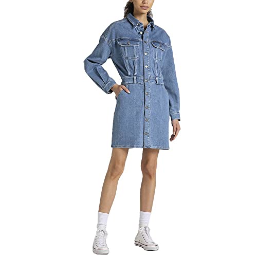 Lee Button Down Dress, Vestir Mujer, Day Use, Large