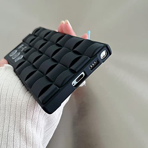 Coque de téléphone de luxe pour Samsung S21 Plus noire en silicone