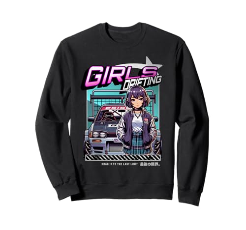 Amore JDM Girl Racer Rosa Giapponese Race Car Drifting Felpa