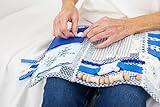 Fidget Blanket for Adults with Dementia w/Ten Dementia Gadgets & Activities, Best Gifts for Dementia Patients, 20 X 12 in, Blue Busy Blanket for Dementia Patients, Dementia Activities for Seniors